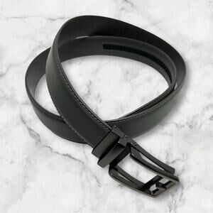 Men's Dress Belt Ratchet Belt Gray Leather 1 1/4" Comfort Click NWOT